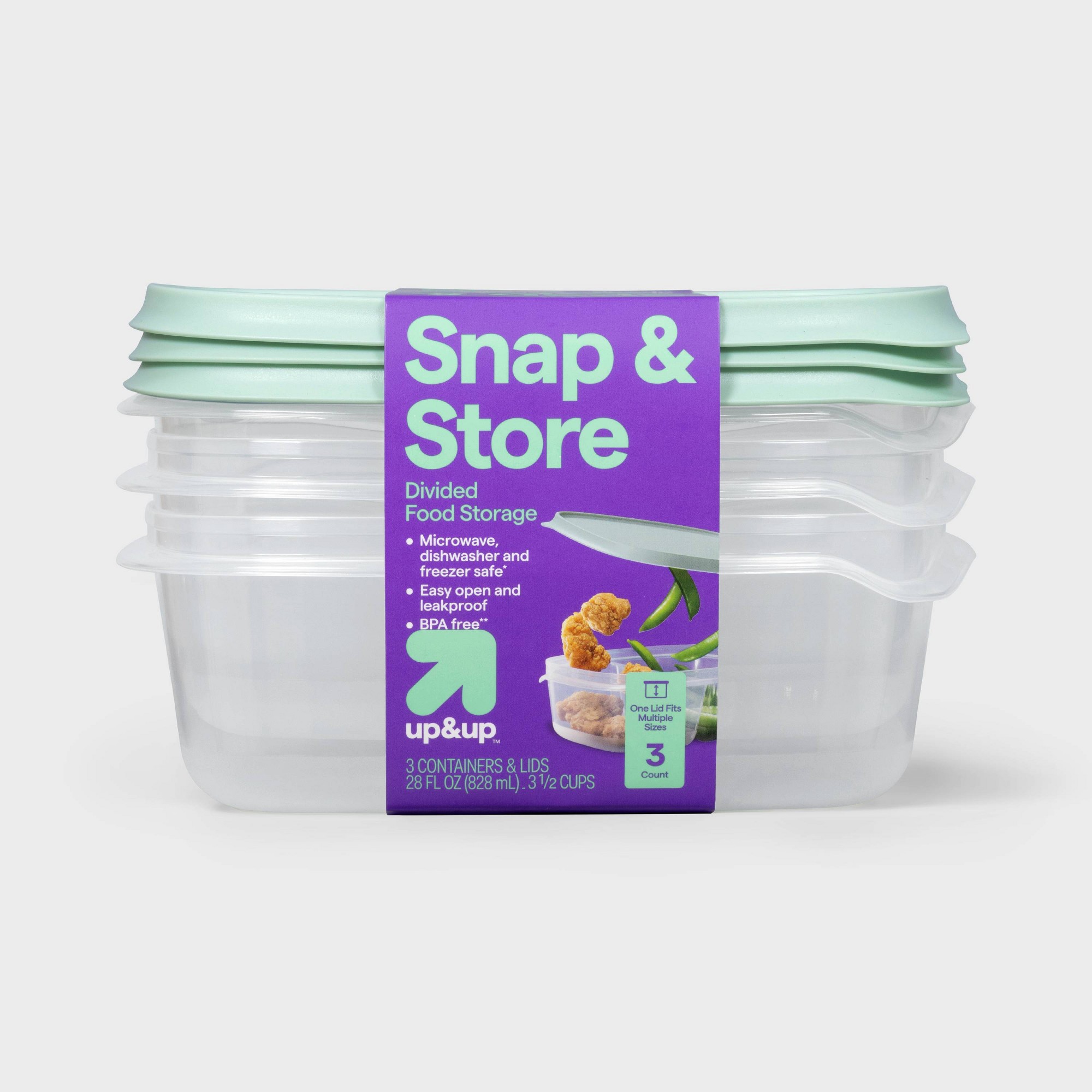 Meal Prep Containers - Contenitori rettangolari in plastica trasparente da
