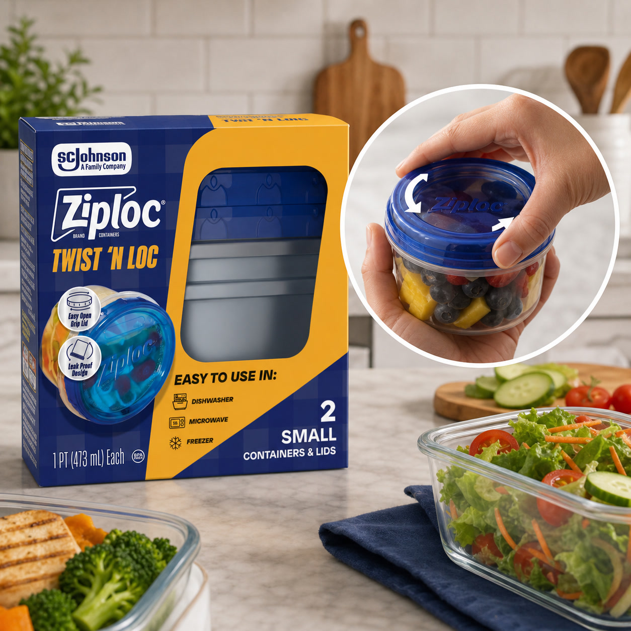 Meal Prep Containers - Contenitori per Alimenti con Chiusura a