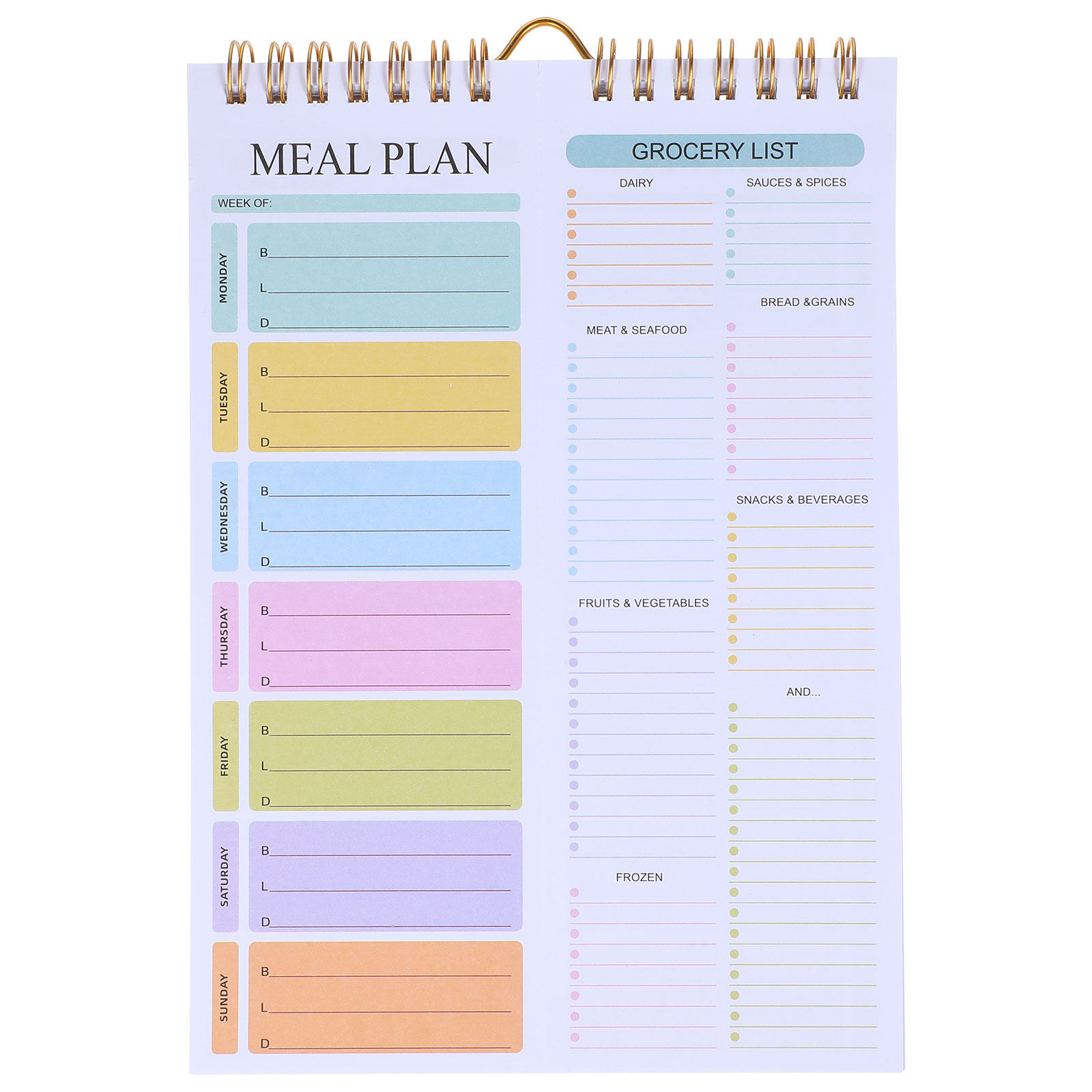 Meal Prep Grocery List - Quaderno per la pianificazione settimanale dei