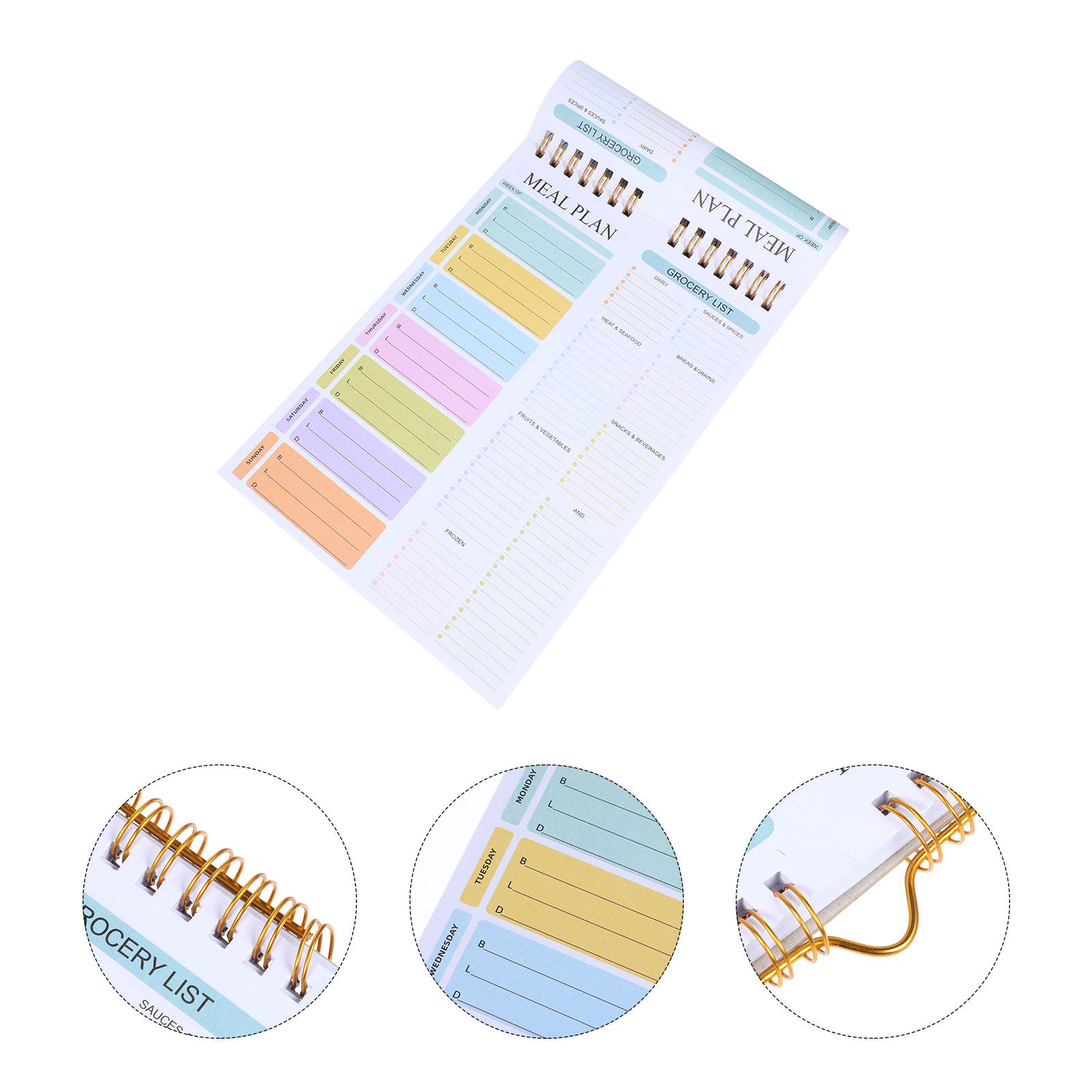 Meal Prep Grocery List - Quaderno Pianificatore Pasti 52 Fogli A5