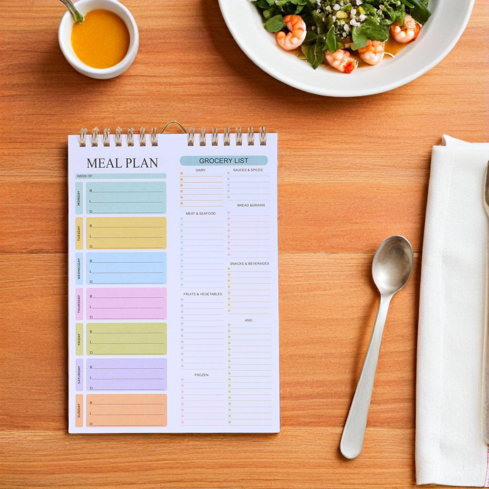 Meal Prep Grocery List - Quaderno Pianificatore Settimanale dei Pasti con