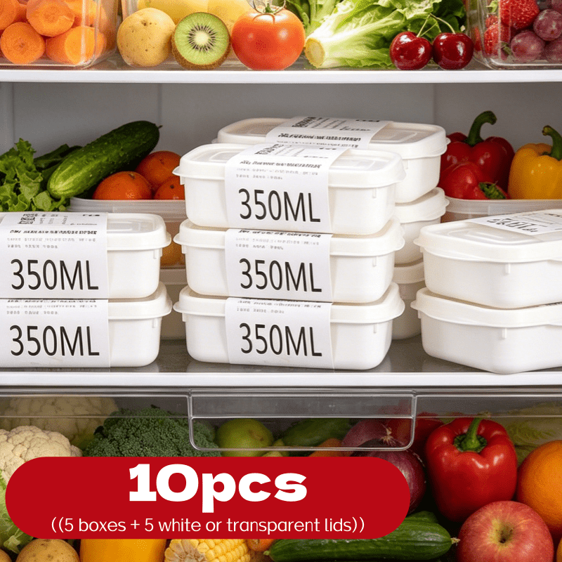 Meal Prep Containers - Set di 10 Contenitori Impilabili Riutilizzabili