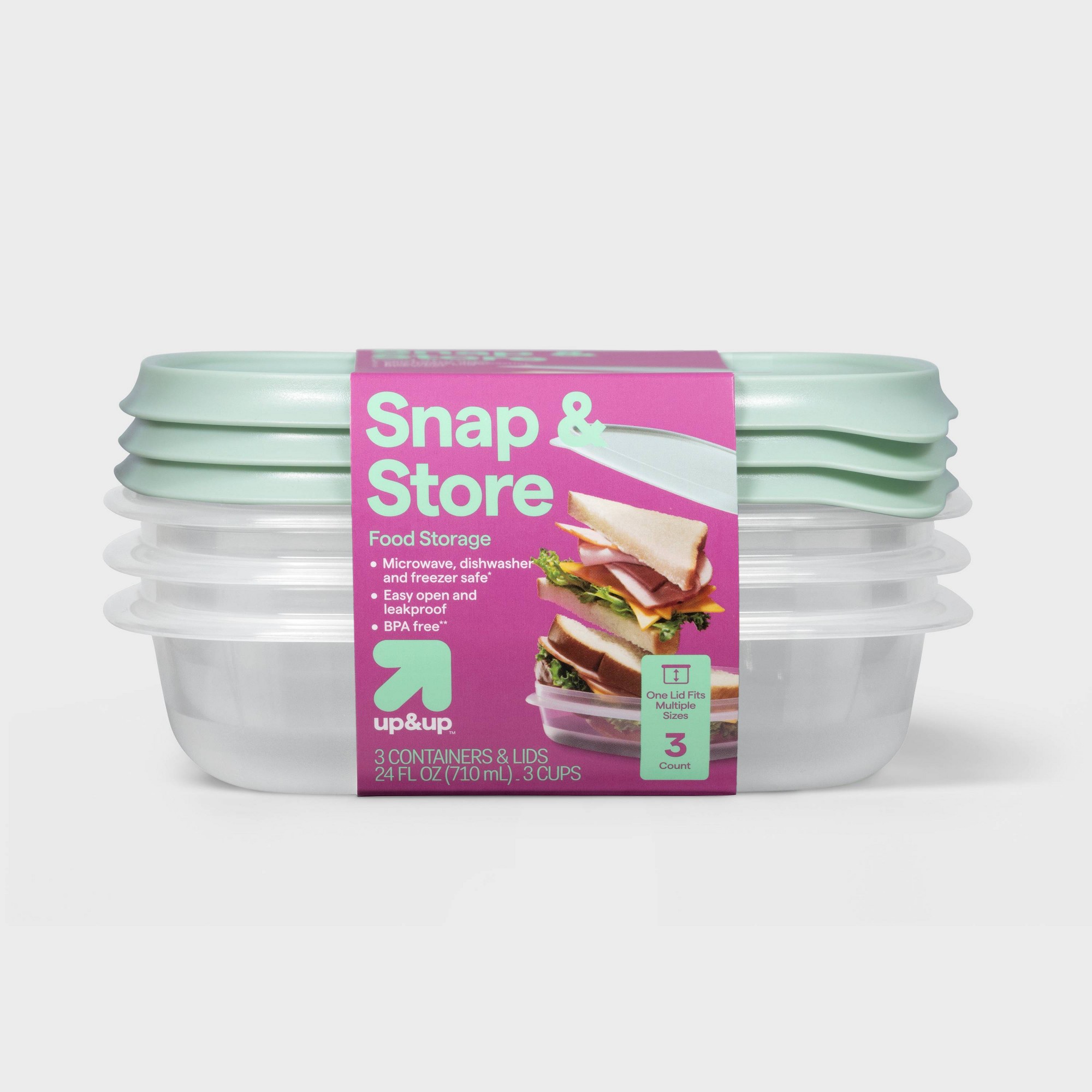 Meal Prep Containers - Contenitori Quadrati per Alimenti da 3