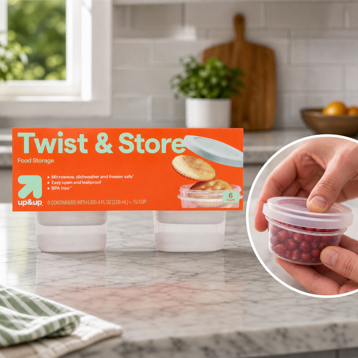 Meal Prep Containers - Contenitori per Alimenti Rotondi con Chiusura