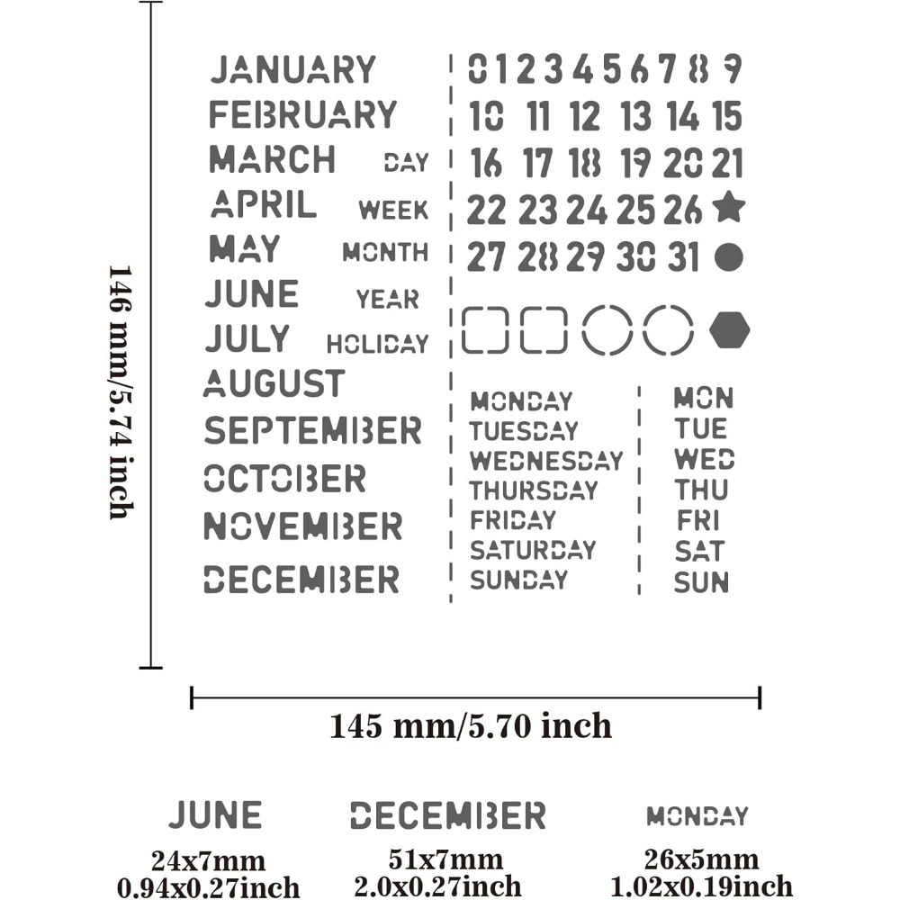 Stencil Calendario Modello di  - Meal Prep Notebook recensione e prezzo
